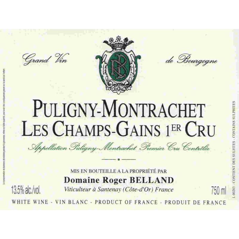 2023 PULIGNY MONTRACHET LES CHAMPS GAINS 1ER CRU